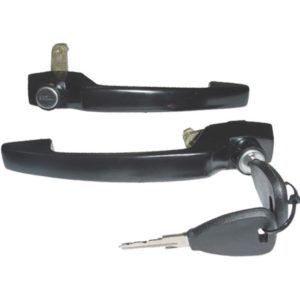 Par de Maçanetas pta. diant.s - dir./esq. Preto Zamac - Mercedes-Benz 1113 - 1313