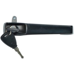 Maçaneta ext.-pta. diant.-dir./esq.-Preto-Alumínio-C/chave-Mercedes-Benz 608D 85 em diante